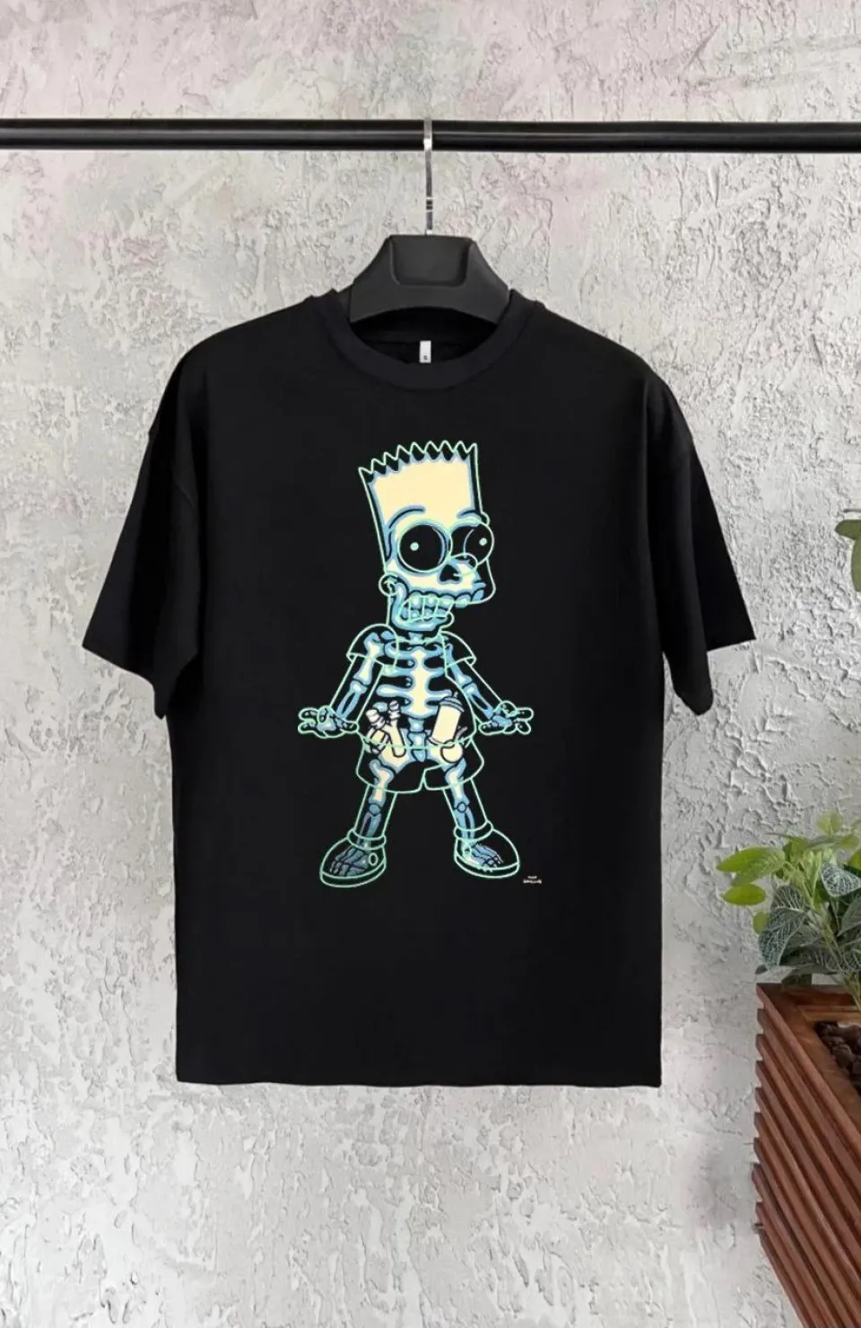 Bisiklet Yaka Kısa Kol Çocuk Baskılı T-Shirt - Siyah