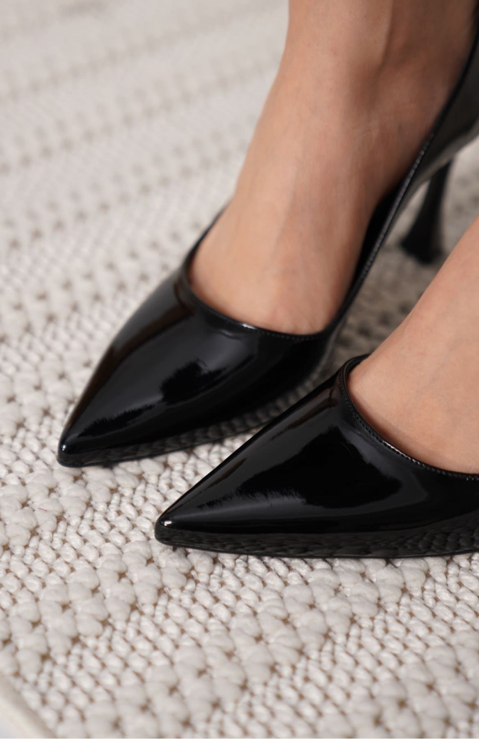 Siyah Rugan Kadın Stiletto TR18MS03A Somersan Giyim | Kadın, Erkek ve Çocuk Moda