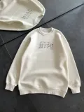Kadın Üç İplik Bisiklet Yaka Baskılı SweatShirt - Beyaz