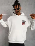 Erkek SCHOOL BOY Baskılı Kapüşonlu Sweat - Beyaz