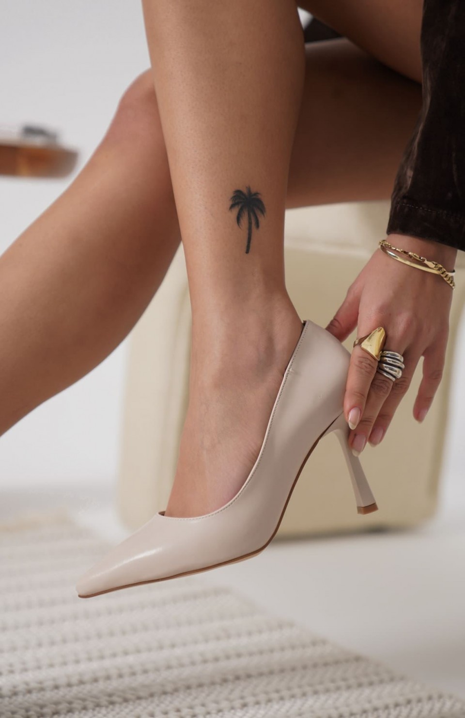 Kadın Mat Bej Stiletto TR08MS26B Somersan Giyim | Kadın, Erkek ve Çocuk Moda