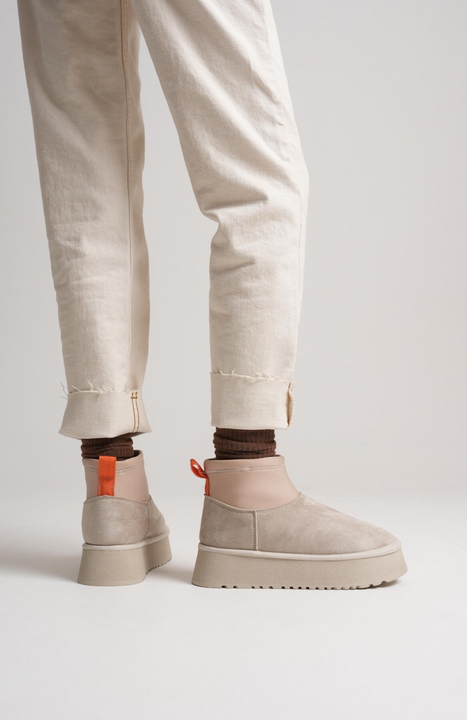 Kadın Bej Kışlık İçi Kürklü Kalın Taban Bot TR04MK04B Somersan Giyim | Kadın, Erkek ve Çocuk Moda