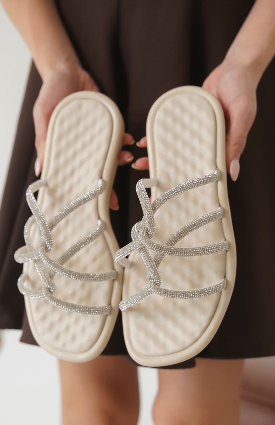 Bej Kadın Taşlı Terlik TR28MY04B Somersan Giyim | Kadın, Erkek ve Çocuk Moda