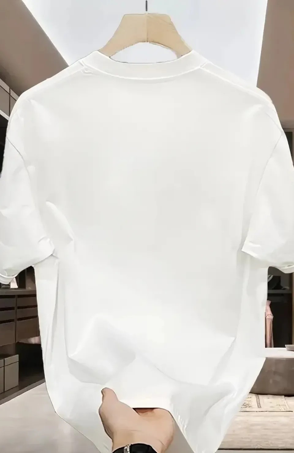 20/1 Penye Compack Özgür kuşlar Baskılı Oversize Bisiklet Yaka T-shirt - Beyaz