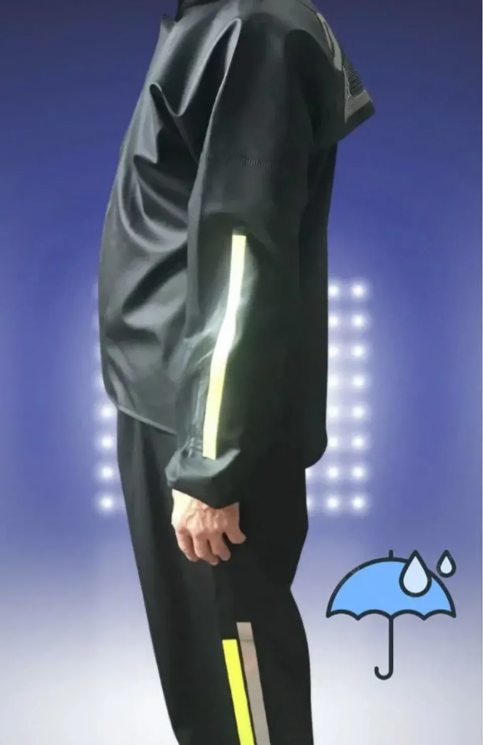 Tam Kalıp Motorcu Kurye Su Gecirmez Yağmurluk Takım - Siyah Somersan Giyim | Kadın, Erkek ve Çocuk Moda