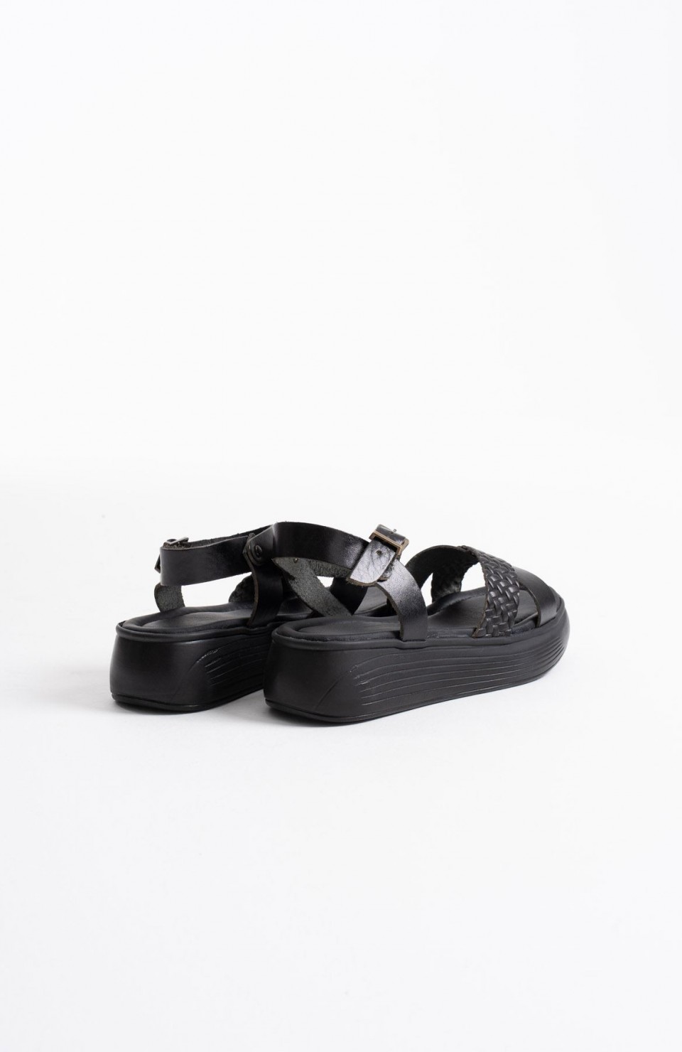 Siyah Hakiki Deri Sandalet TR31MY58A Somersan Giyim | Kadın, Erkek ve Çocuk Moda