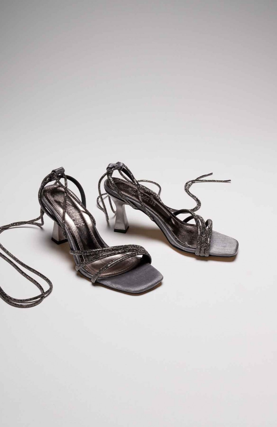 Platin Taşlı Kadın Topuklu Sandalet TR25MY02D Somersan Giyim | Kadın, Erkek ve Çocuk Moda