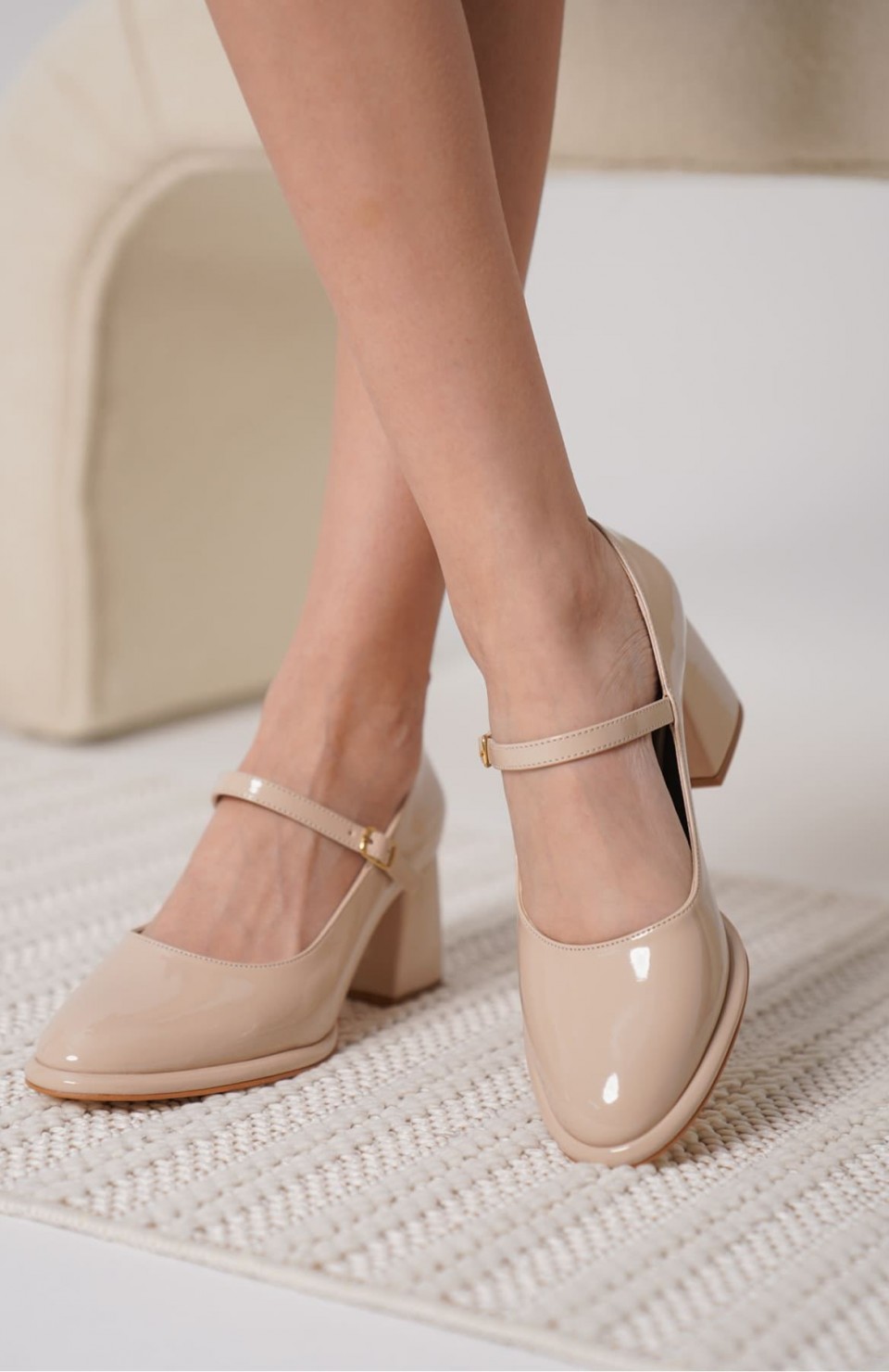 Nude Rugan Kadın Topuklu Ayakkabı TR18MS07B Somersan Giyim | Kadın, Erkek ve Çocuk Moda