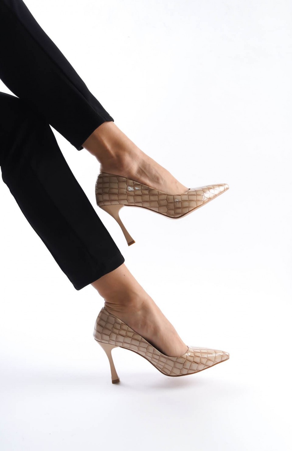 Kadın Nude Kroko Rugan Stiletto TR08MS10D Somersan Giyim | Kadın, Erkek ve Çocuk Moda