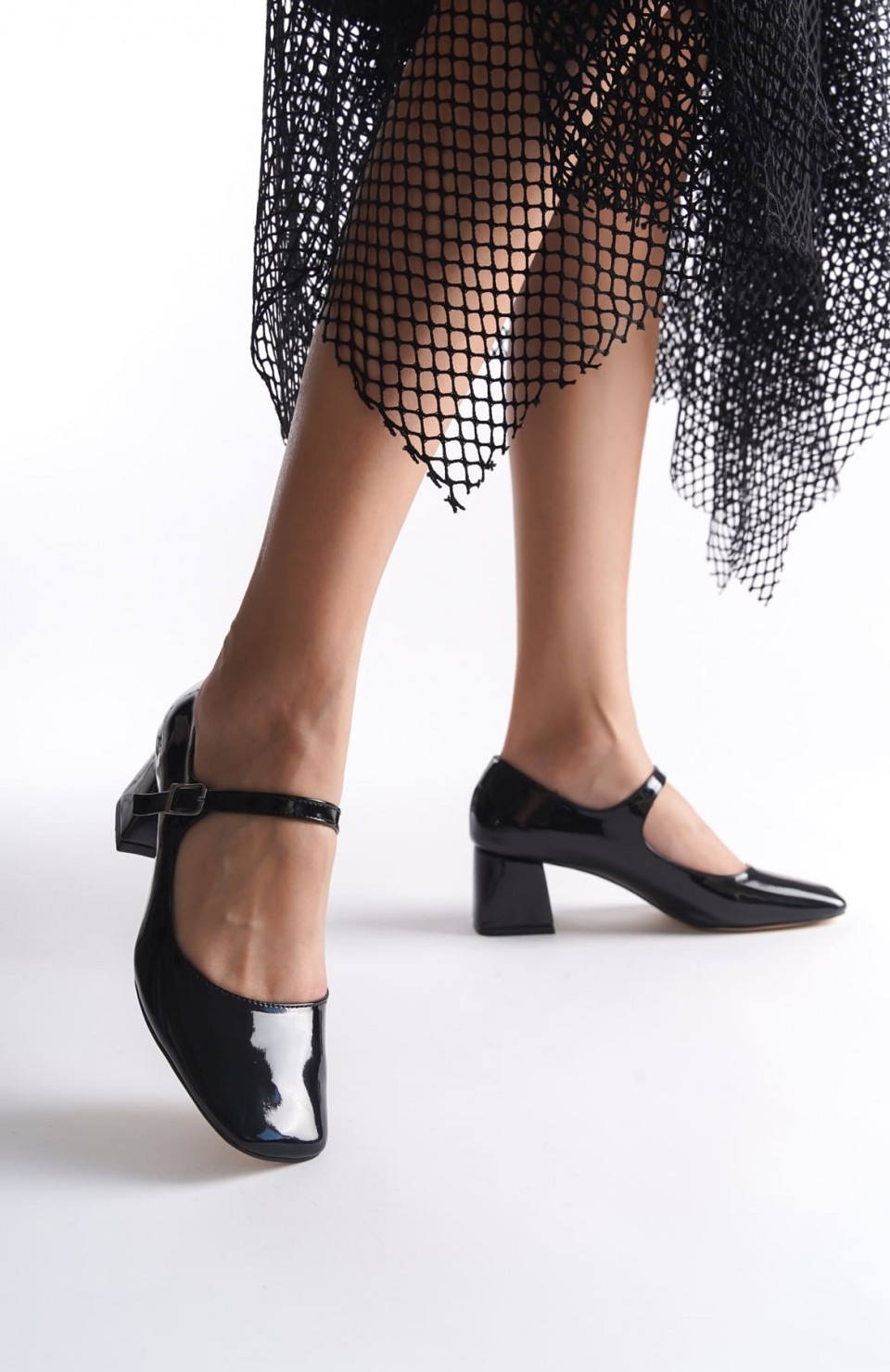 Siyah Rugan Topuklu Kadın Ayakkabı TR16MS01A Somersan Giyim | Kadın, Erkek ve Çocuk Moda