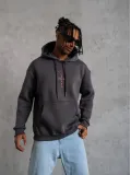 Erkek Kordonlu Arka Maske Kordon Saçlı Kapüşonlu - Füme Somersan Giyim | Kadın, Erkek ve Çocuk Moda
