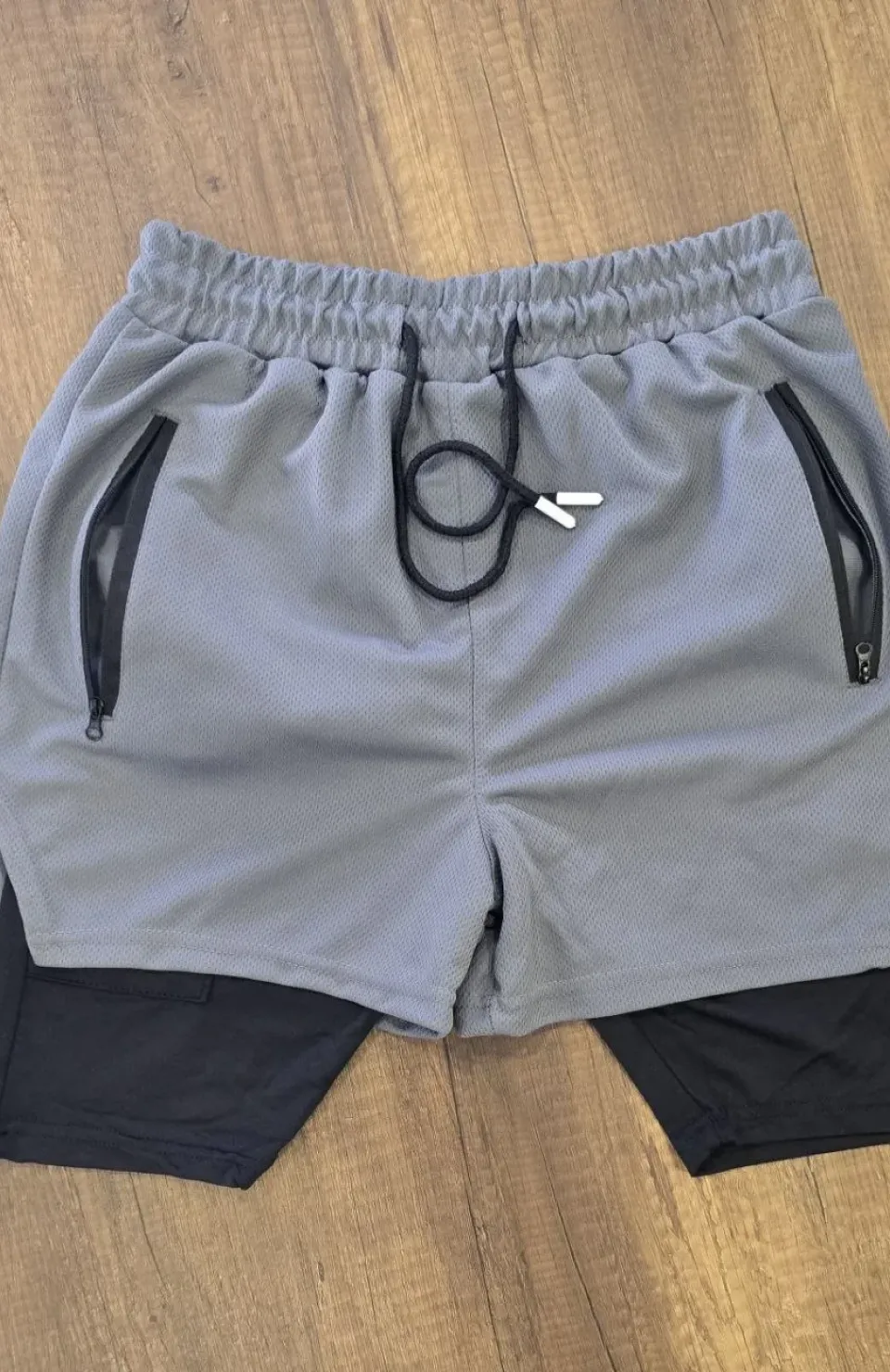 İç Cepli Sporcu Alt Taytlı Şort - GRİ