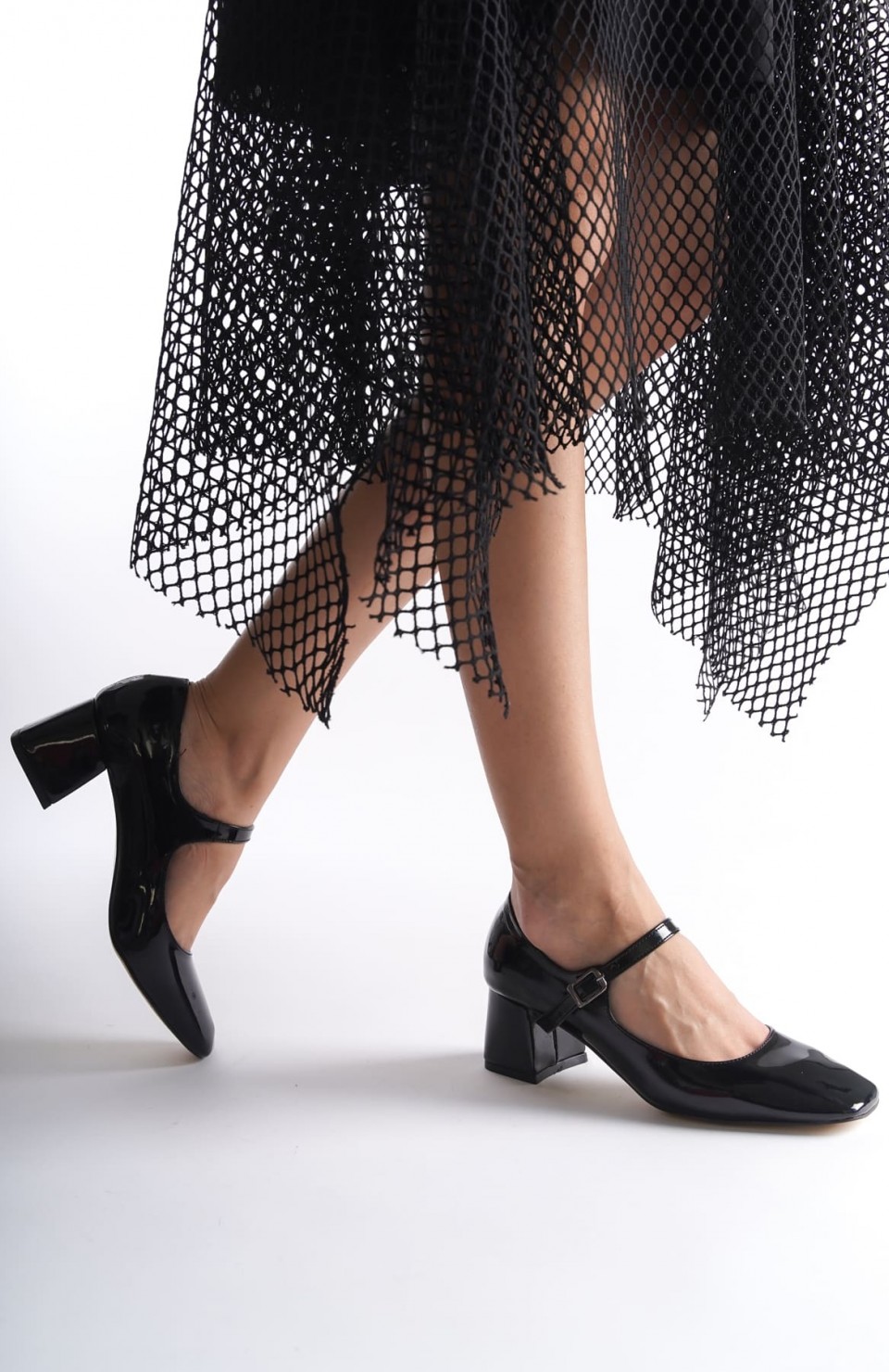 Siyah Rugan Topuklu Kadın Ayakkabı TR16MS01A Somersan Giyim | Kadın, Erkek ve Çocuk Moda