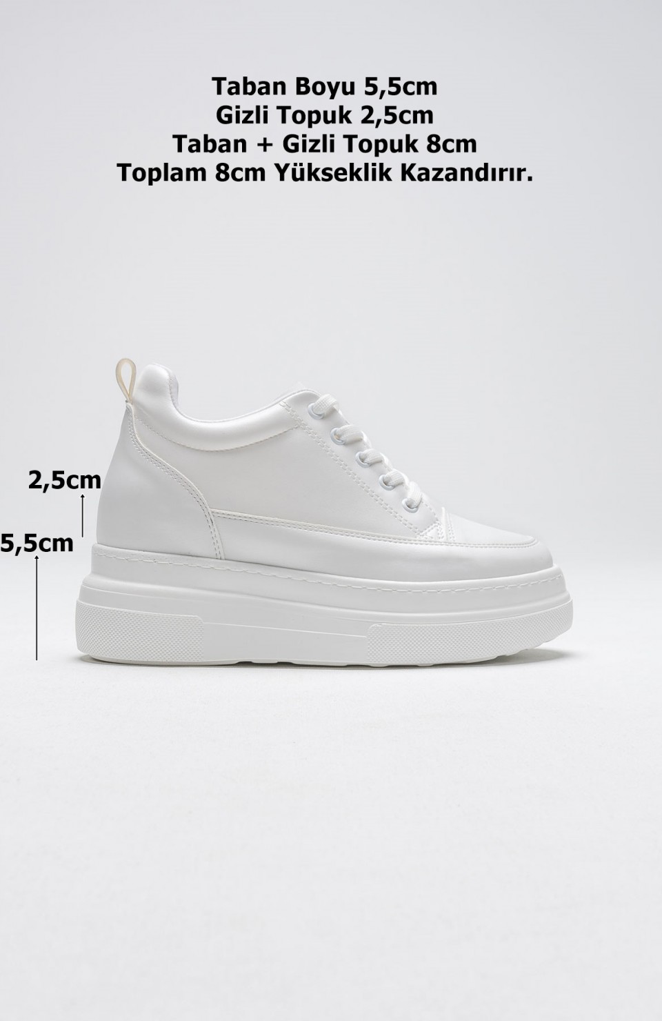 Kadın Gizli Topuk Beyaz Spor Ayakkabı Somersan Giyim | Kadın, Erkek ve Çocuk Moda