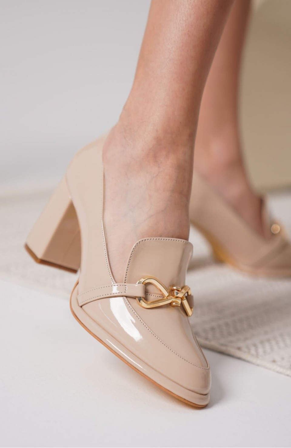 Nude Rugan Kadın Topuklu Ayakkabı TR18MS10B Somersan Giyim | Kadın, Erkek ve Çocuk Moda