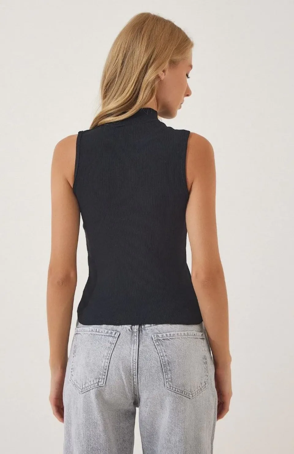 Kadın Full Likralı Fitilli Kaşkorse Body - Siyah Somersan Giyim | Kadın, Erkek ve Çocuk Moda