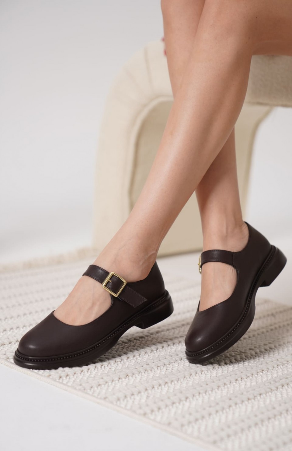 Acı Kahve Gunluk Mary Jane Ayakkabı TR09MS01F Somersan Giyim | Kadın, Erkek ve Çocuk Moda