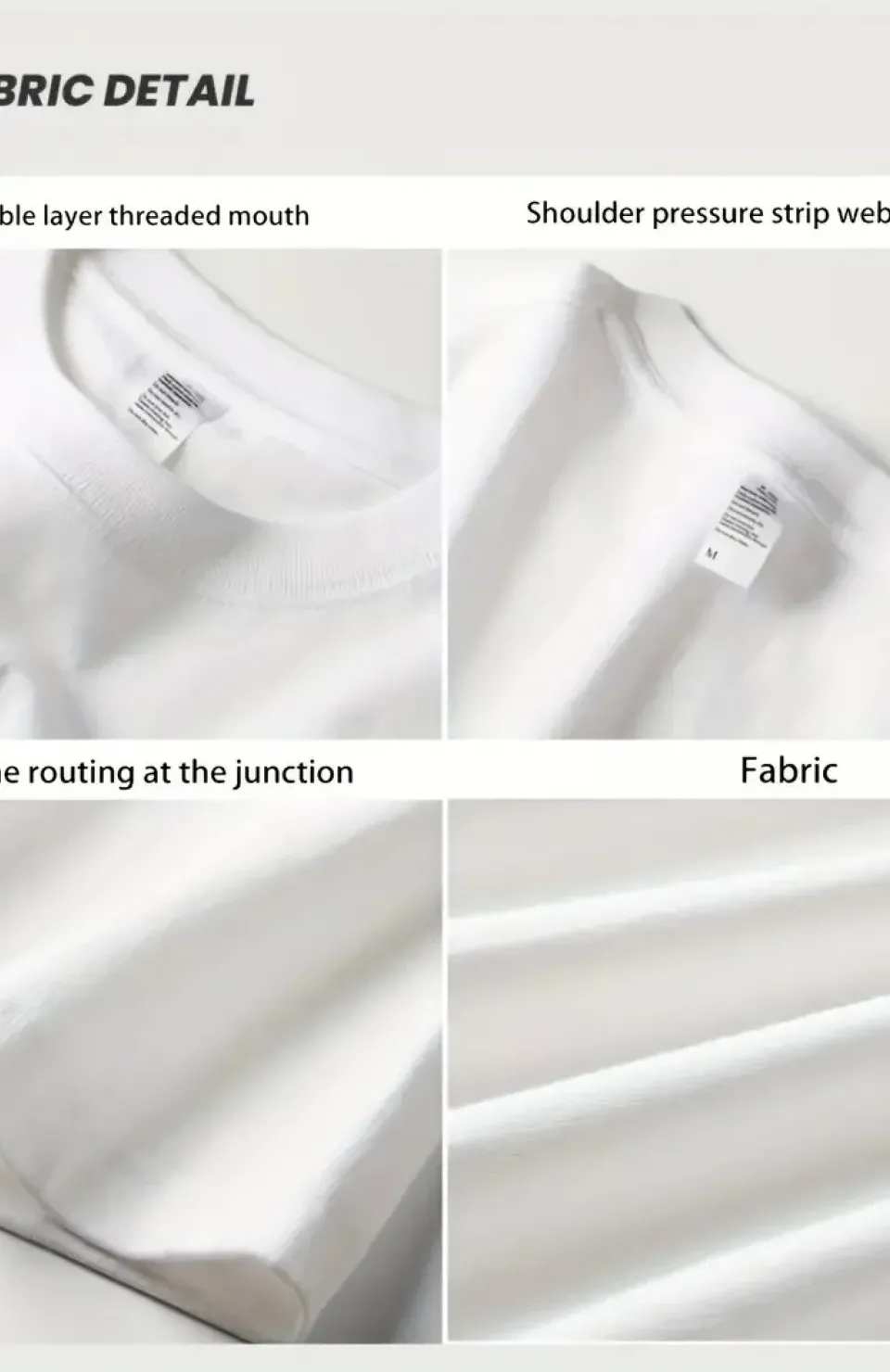 AICG Ön Arka Baskılı Bisiklet Yaka Kadın Oversize Bisiklet Yaka T-shirt - Beyaz