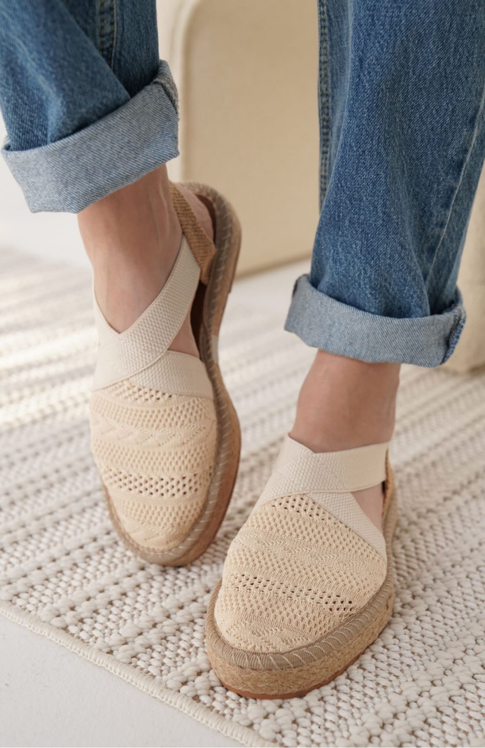 Kadın Bej Espadril Ayakkabı TR19MY01C Somersan Giyim | Kadın, Erkek ve Çocuk Moda