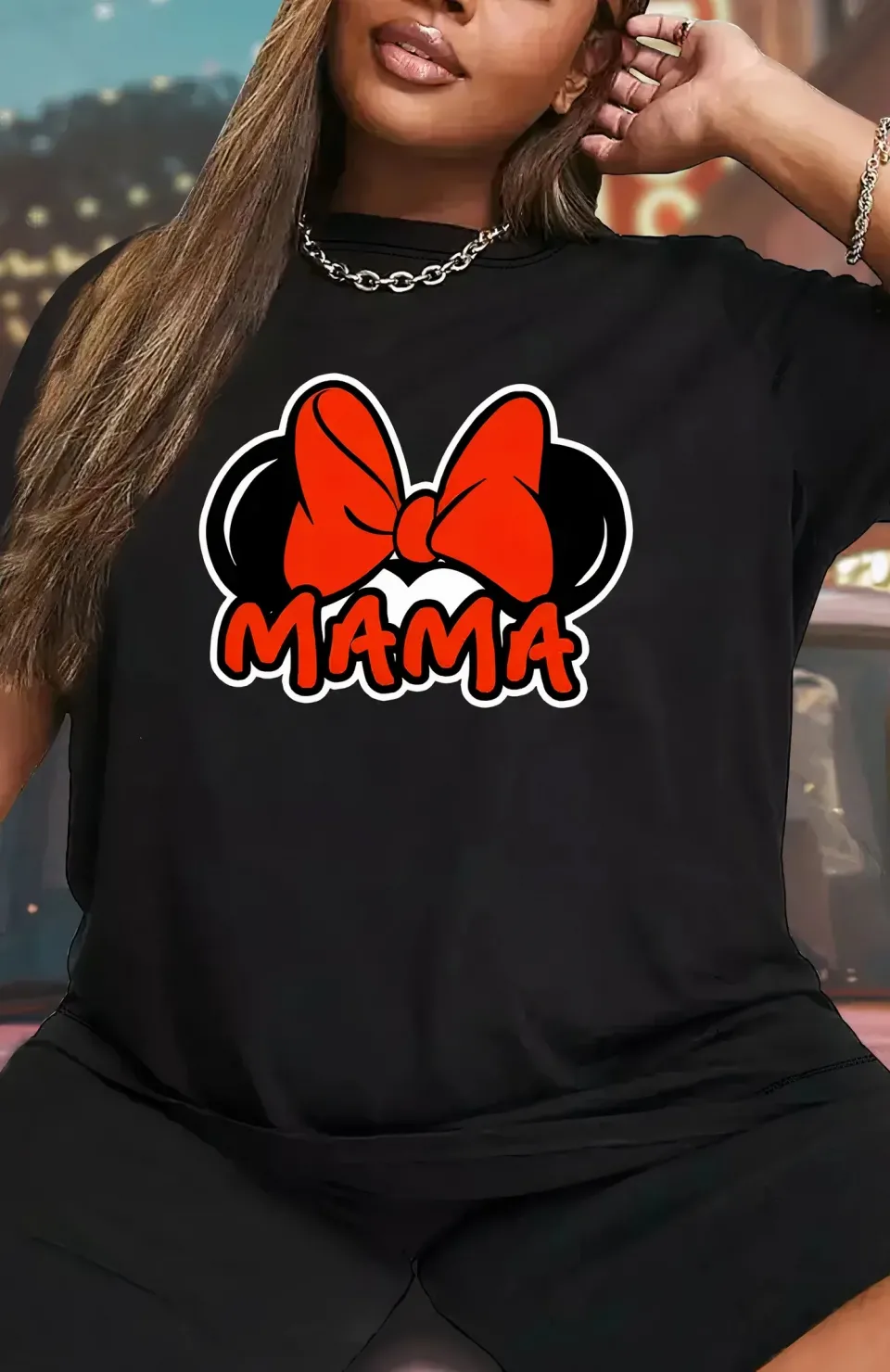 Anneler Günü Baskılı T-shirt - Siyah Somersan Giyim | Kadın, Erkek ve Çocuk Moda