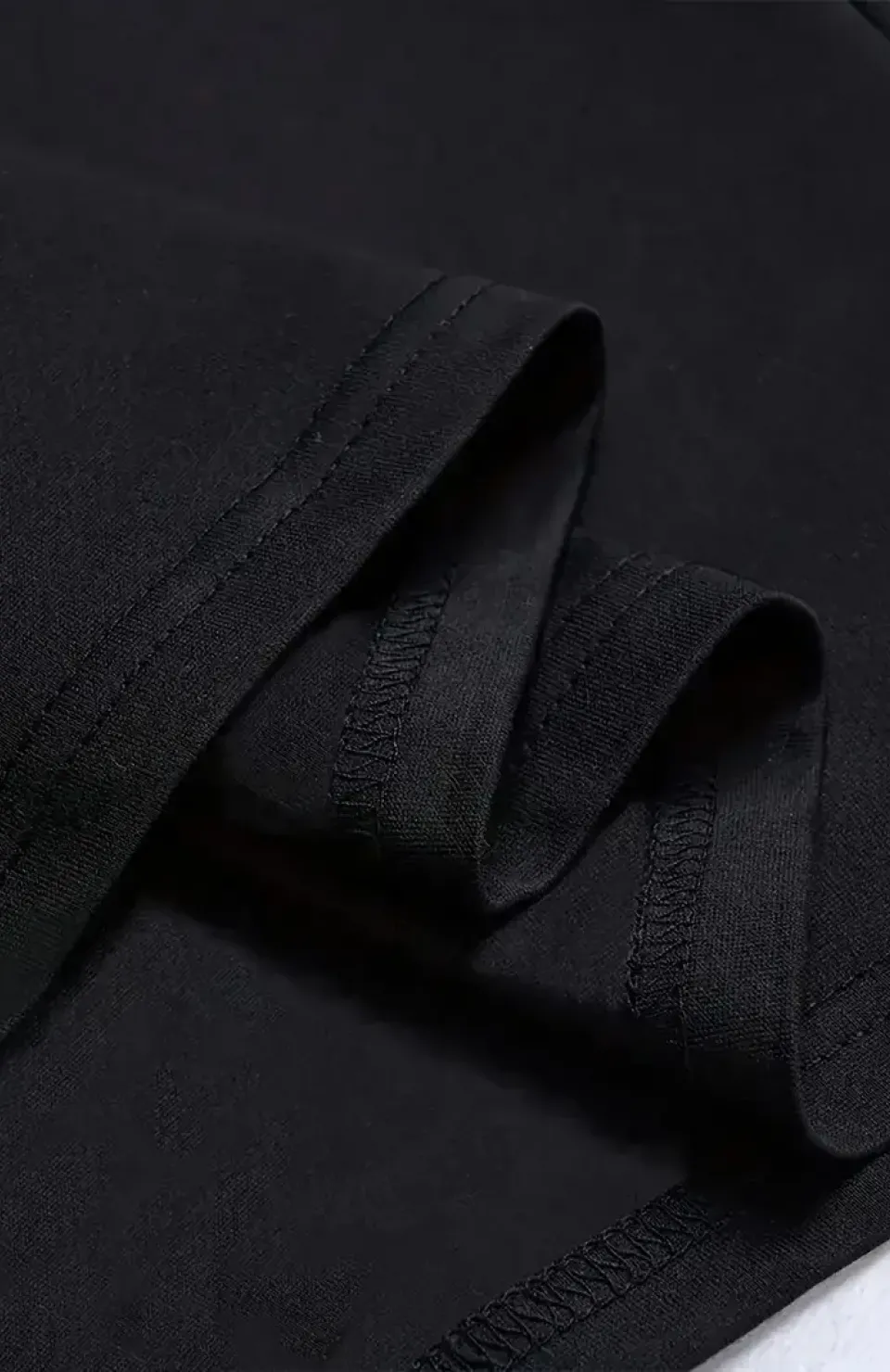 LB Ön Arka Baskılı Oversize Bisiklet Yaka Yazlık T-shirt - Siyah