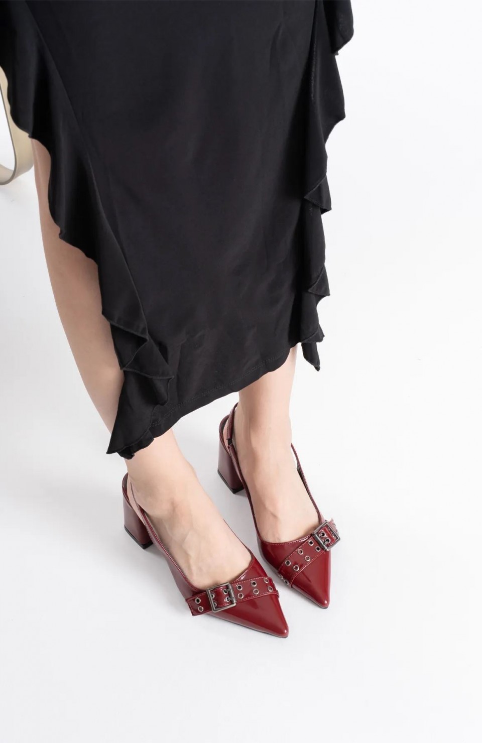 Bordo Rugan Kadın Topuklu Ayakkabı TR08MS07C Somersan Giyim | Kadın, Erkek ve Çocuk Moda