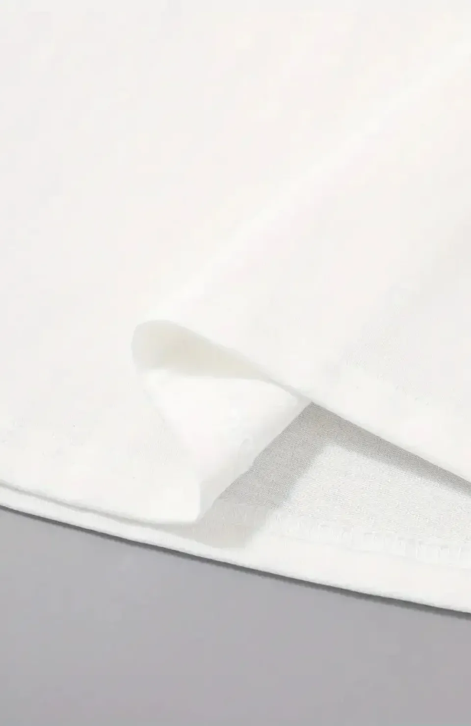 20/1 Penye Compack Palmiye Ön Baskılı Oversize Bisiklet Yaka Kısa Kol Yazlık T-shirt - Beyaz