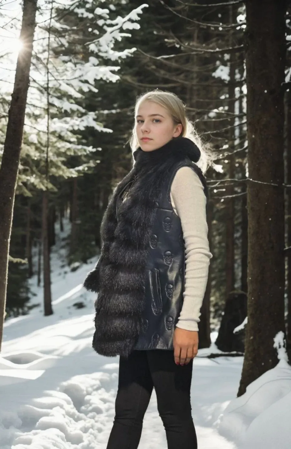 Kadın Kolsuz Fermuarlı Yelek - Lacivert