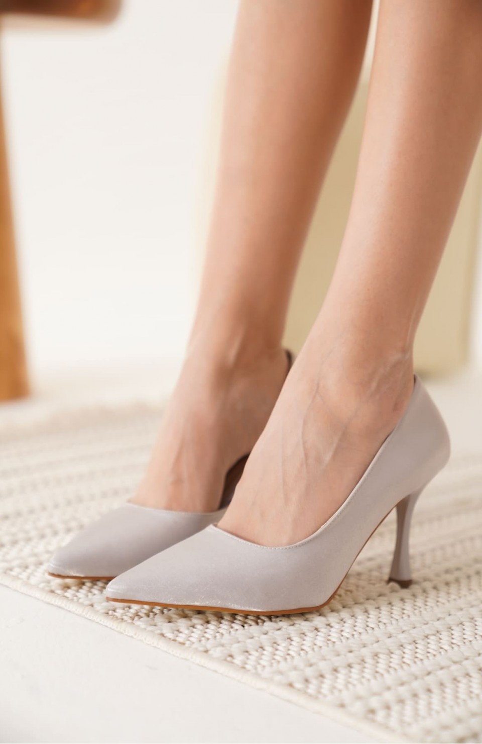 Kadın Gümüş Topuklu Ayakkabı TR08MS45B Somersan Giyim | Kadın, Erkek ve Çocuk Moda