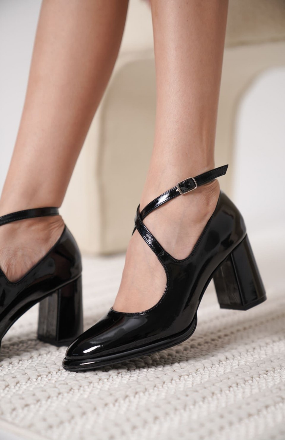 Siyah Rugan Kadın Topuklu Ayakkabı TR18MS09A Somersan Giyim | Kadın, Erkek ve Çocuk Moda