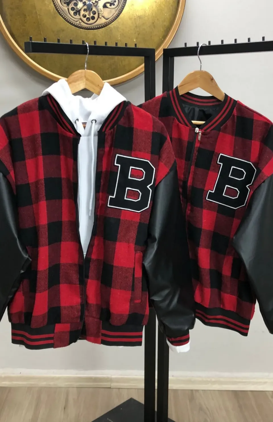 Erkek Pötikare Desen Nakışlı Kolej Ceket - Kırmızı Somersan Giyim | Kadın, Erkek ve Çocuk Moda