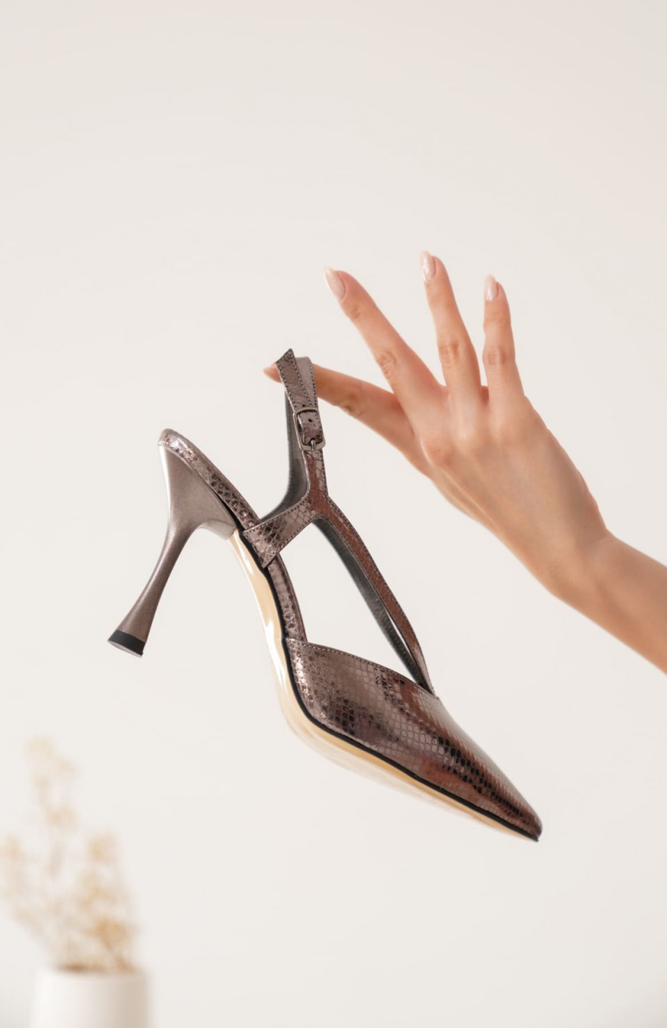 Kadın Platin Topuklu Ayakkabı TR08MS37B Somersan Giyim | Kadın, Erkek ve Çocuk Moda