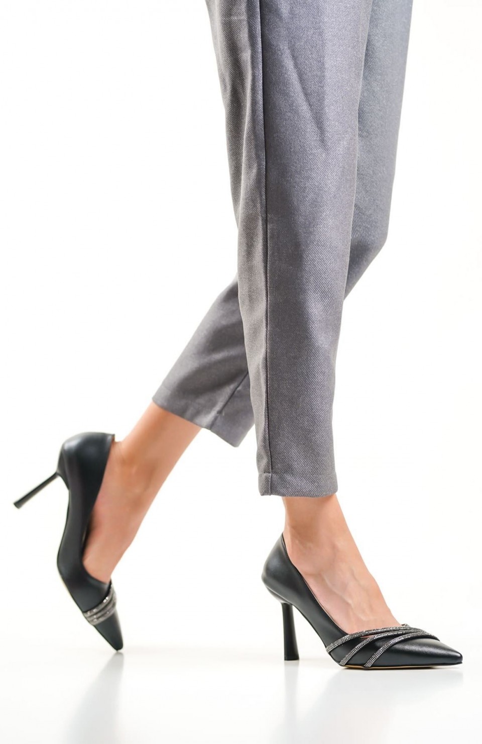 Siyah Taşlı Kadın Ayakkabı TR08MS14A Somersan Giyim | Kadın, Erkek ve Çocuk Moda