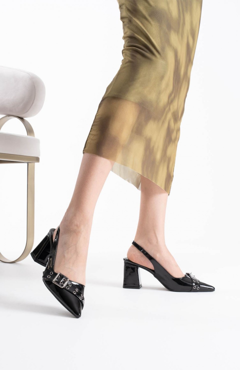 Siyah Rugan Kadın Topuklu Ayakkabı TR08MS07A Somersan Giyim | Kadın, Erkek ve Çocuk Moda