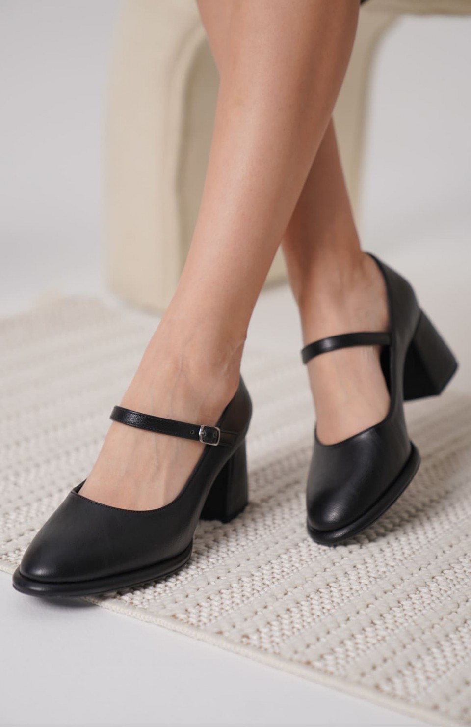 Siyah Cilt Kadın Topuklu Ayakkabı TR18MS07C Somersan Giyim | Kadın, Erkek ve Çocuk Moda