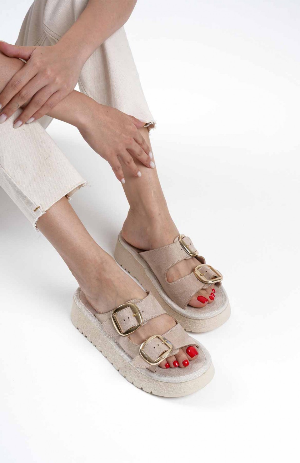 Bej Cilt Terlik TR14MY01B Somersan Giyim | Kadın, Erkek ve Çocuk Moda