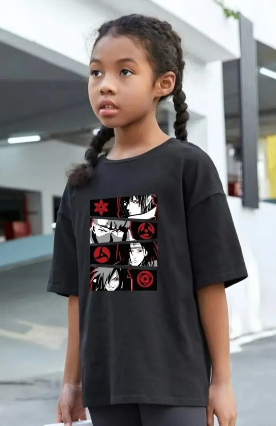 Çocuk Unisex Baskılı T-Shirt - Siyah