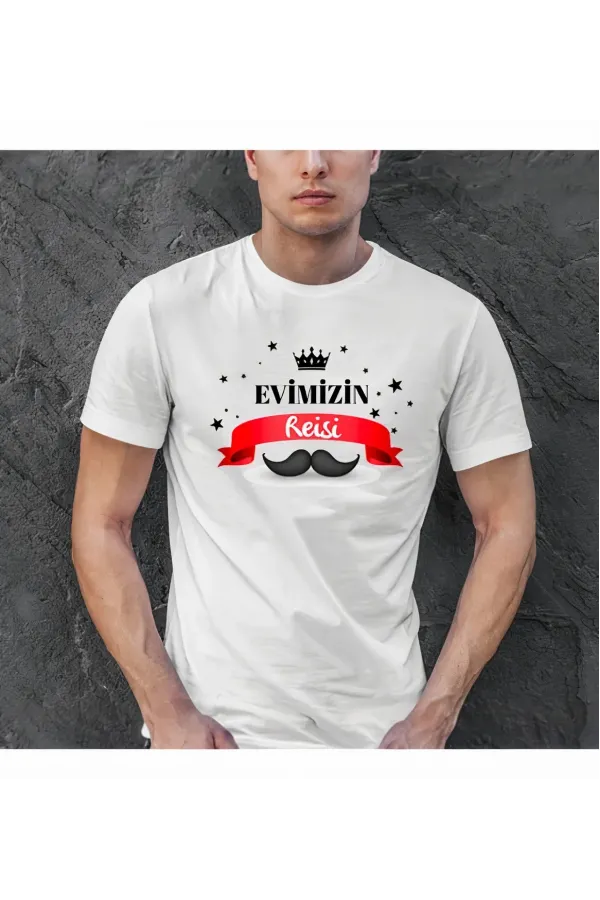 Babalar Günü Baskılı T-shirt - Beyaz