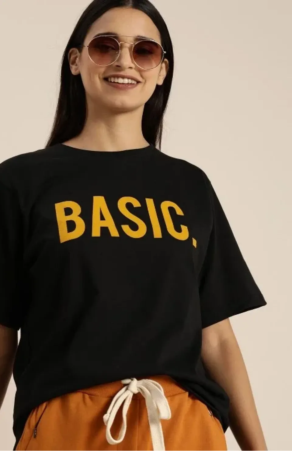 Baskılı Kadın T-shirt - Siyah