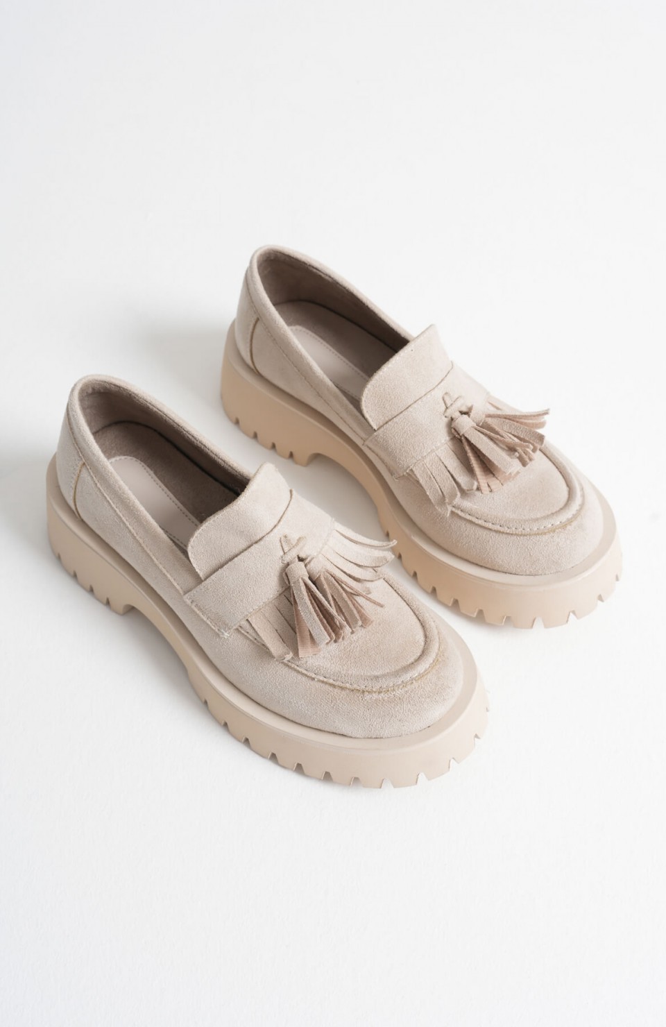 Kadın Günlük Bej Süet Loafer Ayakkabı TR10MS03D Somersan Giyim | Kadın, Erkek ve Çocuk Moda