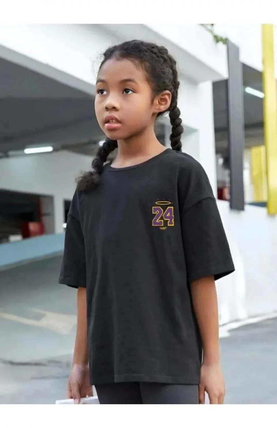 Çocuk Unisex Baskılı T-Shirt - Siyah