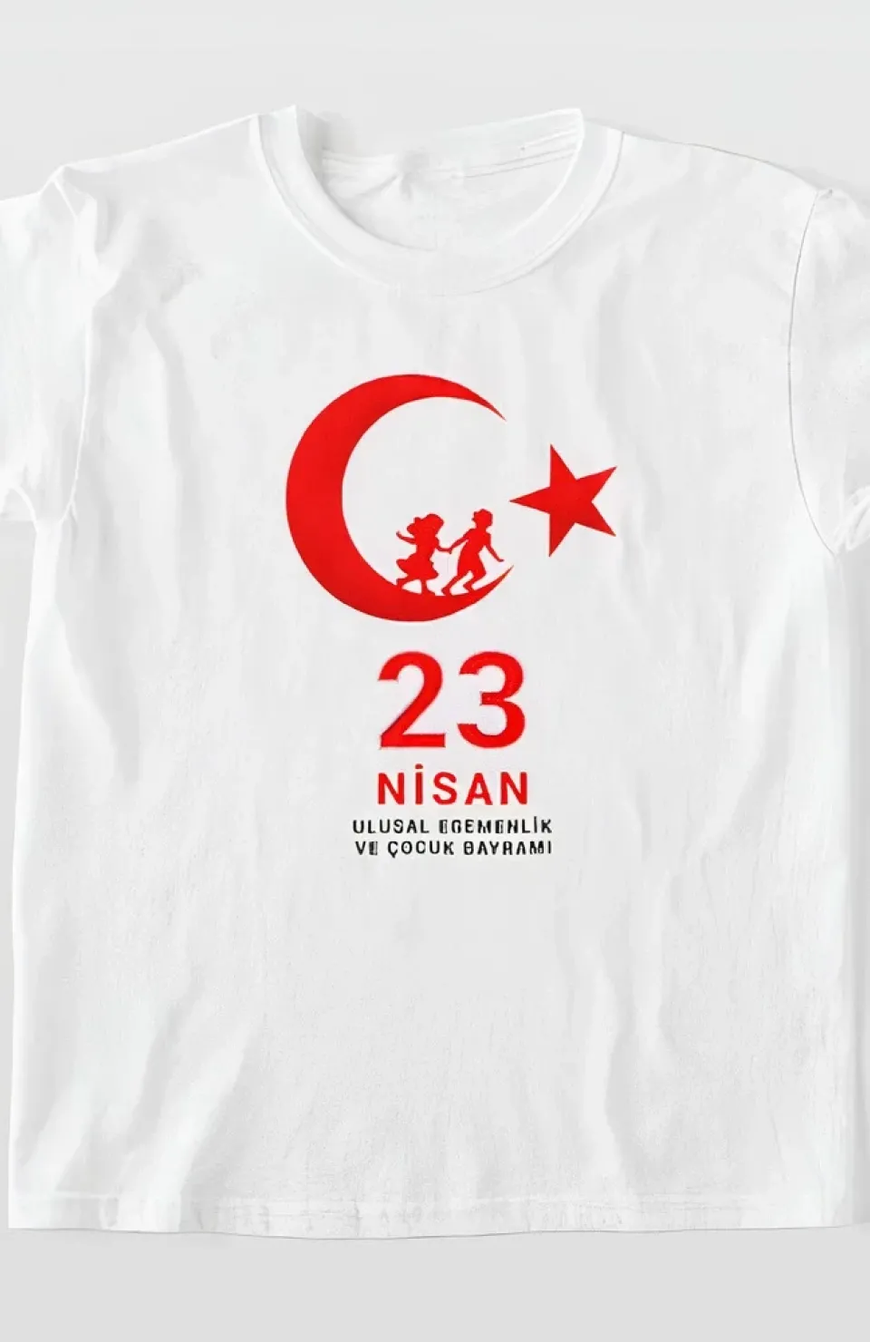 23 Nisan Çocuk Bayramı Baskılı Özel T-shirt - Beyaz Somersan Giyim | Kadın, Erkek ve Çocuk Moda