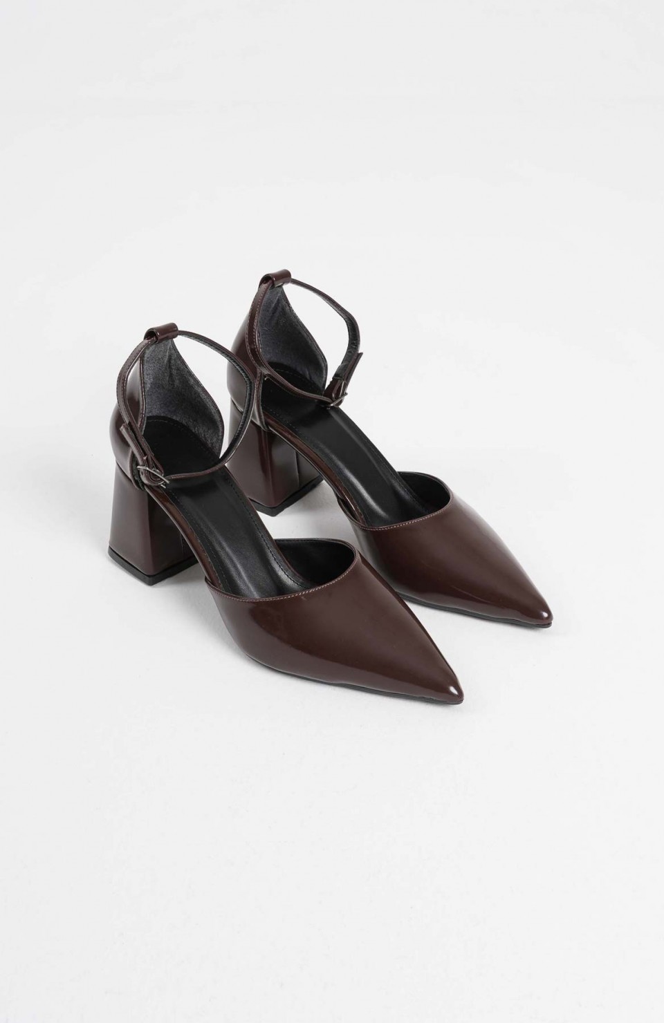 Acı Kahve Rugan Kadın Topuklu Ayakkabı TR08MS11C Somersan Giyim | Kadın, Erkek ve Çocuk Moda