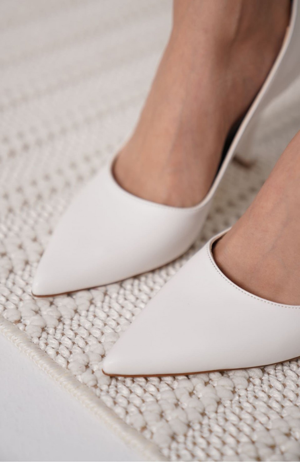 Mat Beyaz Kadın Stiletto TR18MS03D Somersan Giyim | Kadın, Erkek ve Çocuk Moda
