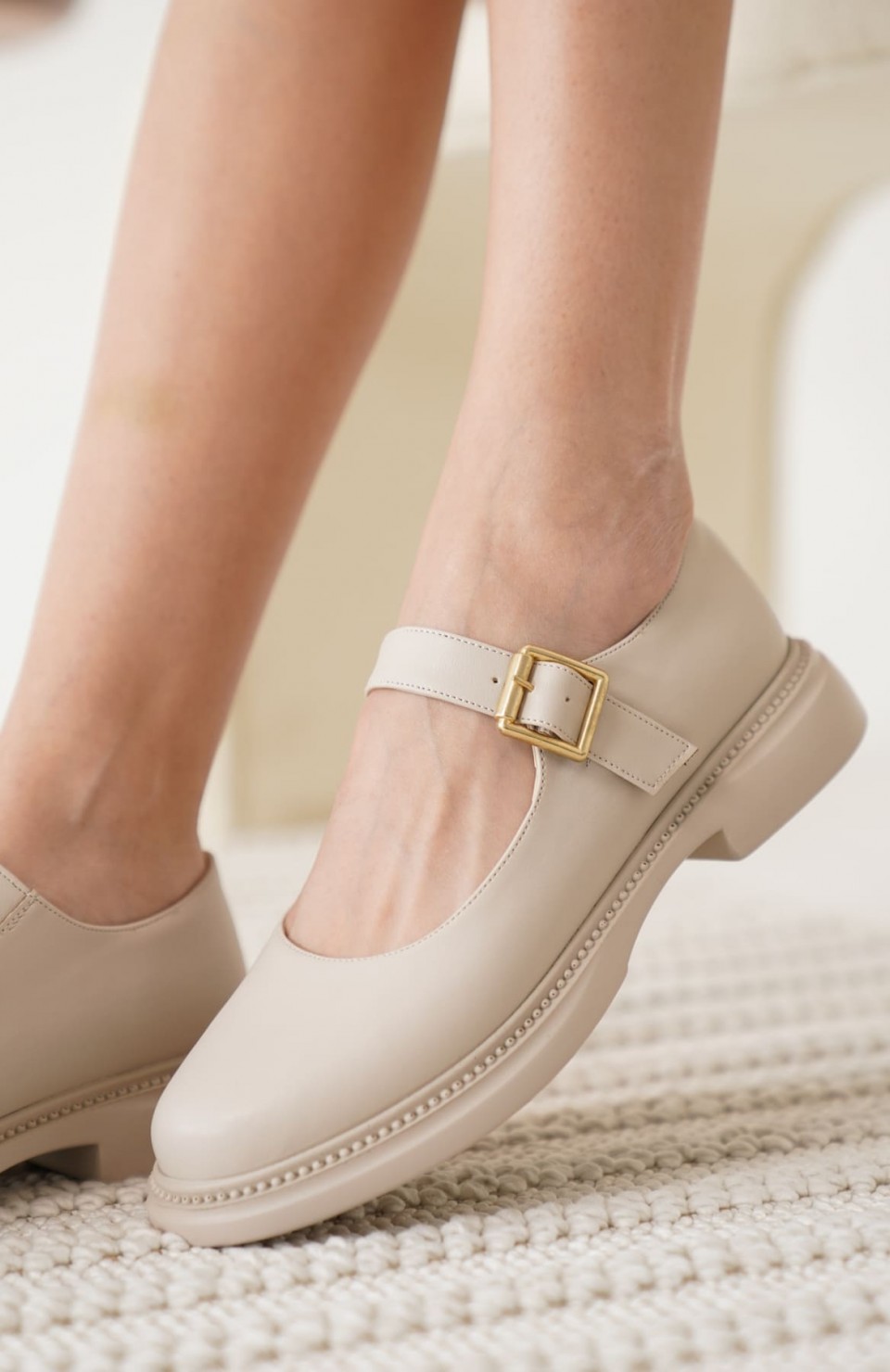 Bej Gunluk Mary Jane Ayakkabı TR09MS01E Somersan Giyim | Kadın, Erkek ve Çocuk Moda