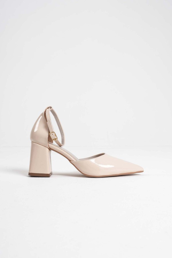 Bej Rugan Kadın Topuklu Ayakkabı TR08MS11B