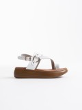 Beyaz Hakiki Deri Sandalet TR31MY64B Somersan Giyim | Kadın, Erkek ve Çocuk Moda