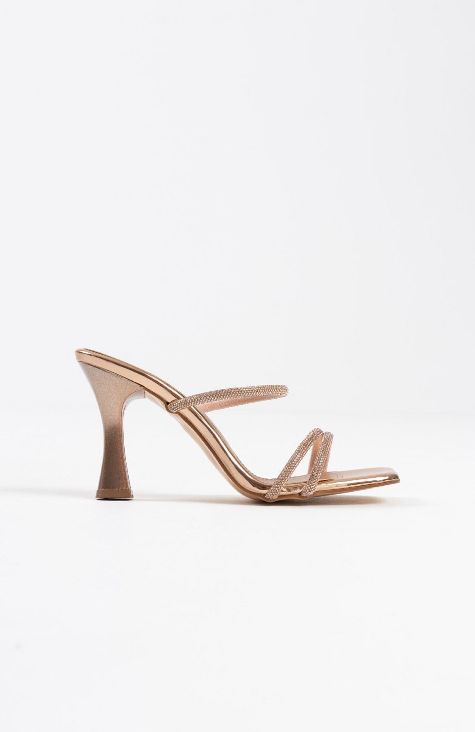 Bronz Ayna Taşlı Kadın Topuklu Terlik TR20MY01F Somersan Giyim | Kadın, Erkek ve Çocuk Moda