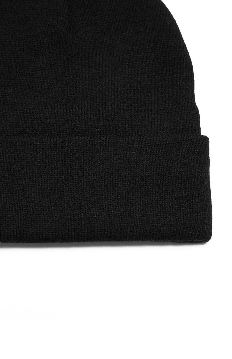 Kadın Katlamalı Basic Bere - Siyah