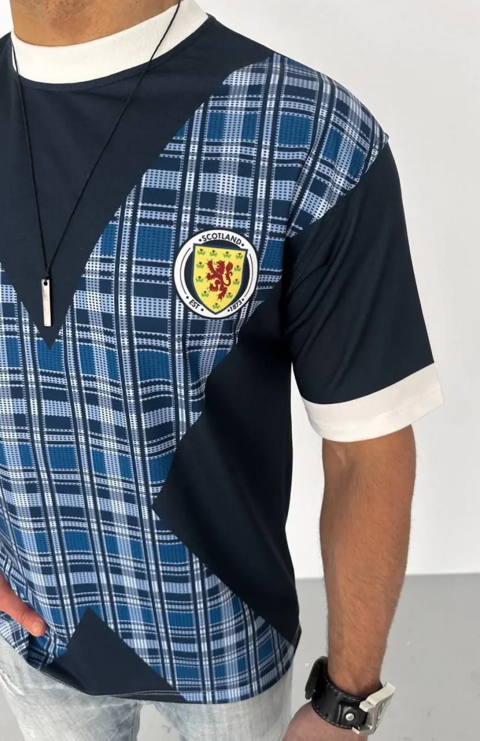 Unisex Bisiklet Yaka Baskılı Oversize T-Shirt - Siyah